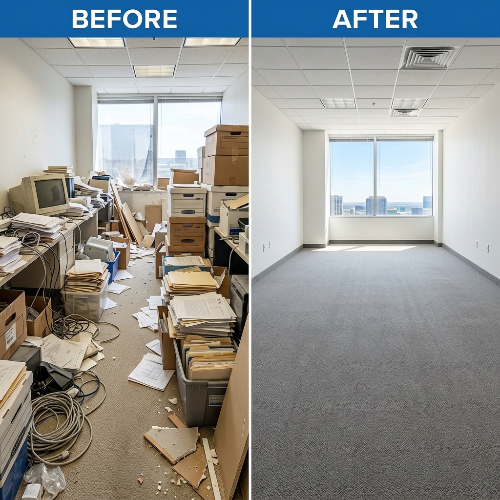 Commercial Decluttering: Using AI to Clear Office Mess and Construction Debris from High-Value Listings