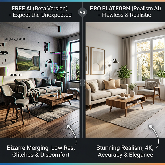 DIY Free AI Generators vs. Professional Platforms: When to Upgrade Your Staging