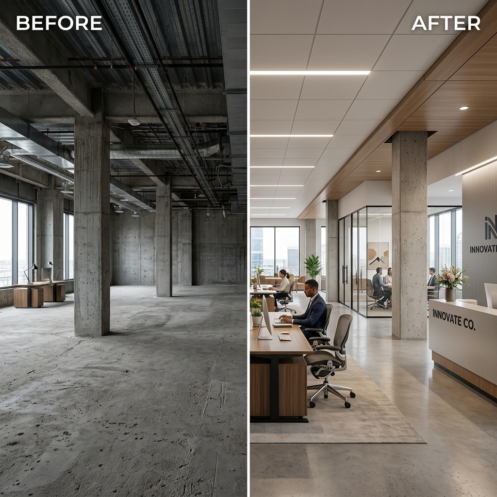Visualizing the Shell: How Commercial Landlords Use AI Virtual Staging to Pre-Lease Grey-Box Offices