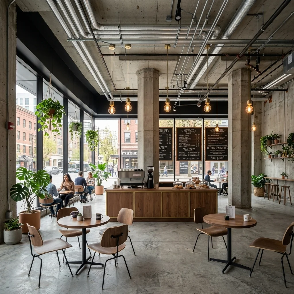 Retail shell renovation concept - Staged interior style after AI virtual staging by Estiq